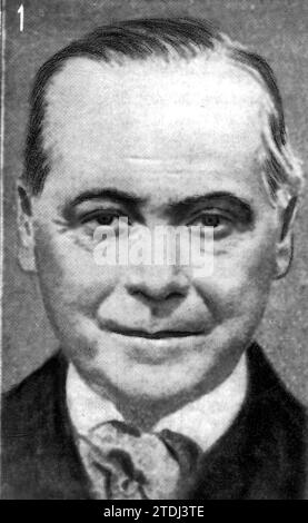 04/30/1926. Figuren aus dem englischen Streik. Sir William Joyson Hicks, Innenminister. Quelle: Album/Archivo ABC Stockfoto