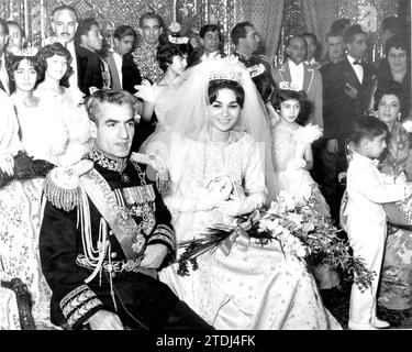 12/20/1959. Hochzeit von Mohamed Reza Pahlevi und Farah Diba. Quelle: Album/Archivo ABC Stockfoto