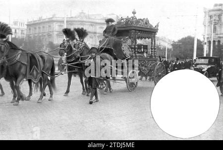 11/16/1921. Madrid. Tod eines ehemaligen Ministers. Begräbnis des Marquis von Portago, gestern bestätigt. Quelle: Album / Archivo ABC / Julio Duque Stockfoto