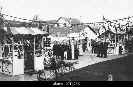 Bilbao, 26.08.1910. Wohltätigkeitsorganisation «Kermesse» in Bilbao. Die Gärten der Campos de Sport Society während der Party, die der Vizcaya Charity Association zugute kam. Quelle: Album/Archivo ABC/Chimbo Stockfoto