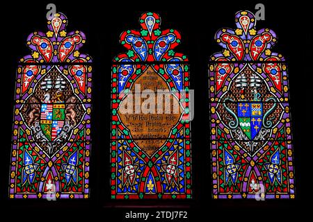 Buntglasfenster St John's Episcopal Church Edinburgh, Schottland, Großbritannien Stockfoto