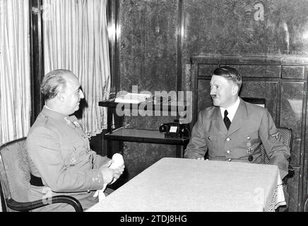 Hendaye (Frankreich), 23.10.1940. Interview in Hendaye zwischen Adolf Hitler und Francisco Franco. Quelle: Album/Archivo ABC Stockfoto