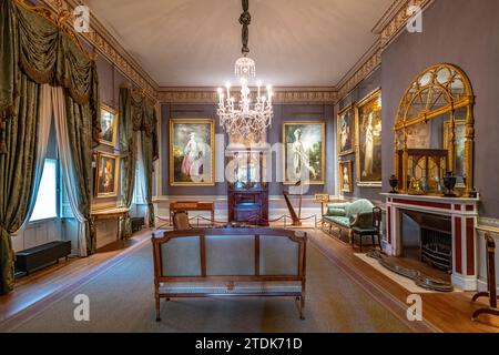 KENWOOD HOUSE (1764–1779) WILLIAM MURRAY, 1. EARL OF MANSFIELD (1705–1793) ROBERT ADAM (1728–1792) ARCHITEKT HAMPSTEAD HEATH LONDON VEREINIGTES KÖNIGREICH Stockfoto