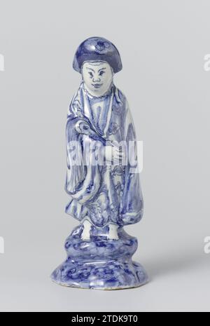 Chinesische Frau, die Grieche A (zugeschrieben), ca. 1700 - ca. 1720 weibliche Figur, Kuan Yin, Van Faience. Blau lackiert. Delft . Weibliche Figur, Kuan Yin, Van Faience. Blau lackiert. Delft . Stockfoto