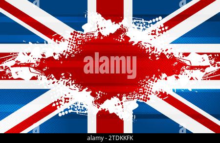 Das Vereinigte Königreich Großbritannien und Nordirland abstrakte Konzept Grunge-Flagge. Vektordesign Stock Vektor