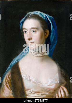 John Singleton Copley, Mrs. Joseph Henshaw, Portraitgemälde in Pastellfarben 1768-1772 Stockfoto