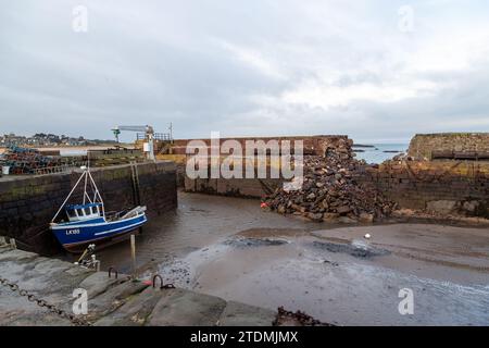 North Berwick wurde während des Sturms Babet schwer beschädigt Stockfoto