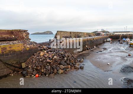 North Berwick wurde während des Sturms Babet schwer beschädigt Stockfoto