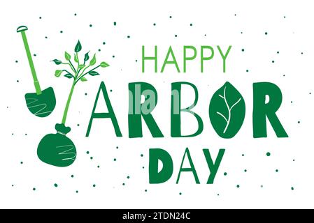 Arbor Day Hintergrund mit Keimling Vektor Illustration Stock Vektor