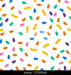 Bunte Punkte streuseln nahtlose Muster Vektor Illustration Stock Vektor