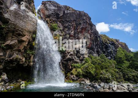 Taranaki Falls, Tongariro National Park, Manawatu-Whanganui, Nordinsel, Neuseeland Stockfoto