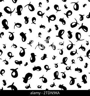 Nahtloses Muster mit handgezeichneten Grunge-Tauchern. Zufällige geometrische grafische Designelemente. Hintergrundbild für Sammelalbum. Pinselstriche Textur. Vektorillustra Stock Vektor