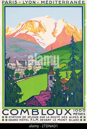 Roger Broders (1883-1953) französisches Reiseposter - COMBLOUX, 1925 Stockfoto