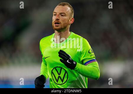 Wolfsburg, Deutschland. Dezember 2023. firo: 09.12.2023, Fußball, 1. Liga, 1. Bundesliga, Saison 2023/2024, VfL Wolfsburg - SC Freiburg Maximilian Arnold (VfL Wolfsburg) Halbzahl, Credit: dpa/Alamy Live News Stockfoto