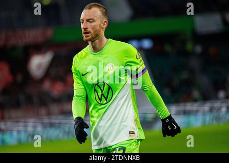 Wolfsburg, Deutschland. Dezember 2023. firo : 09.12.2023, Fußball, 1. Liga, 1. Bundesliga, Saison 2023/2024, VfL Wolfsburg - SC Freiburg Maximilian Arnold (VfL Wolfsburg) Halbzahl, Credit: dpa/Alamy Live News Stockfoto