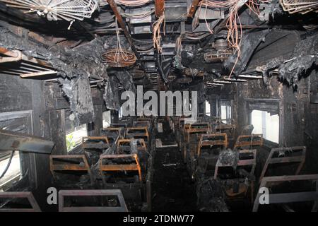 Dhaka Bangladesch 19. Dezember 2023, sie starben nach fünf Uhr morgens am Dienstag im Mohanganj Express am Bahnhof Tejgaon in der Hauptstadt. 2 m Stockfoto