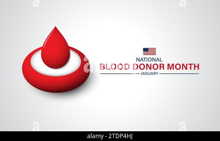 Nationaler Blutspender Monat Hintergrund Vektor Illustration Stock Vektor