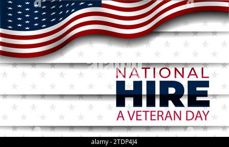 Happy National Hire A Veteran Day Hintergrund Vektor Illustration Stock Vektor