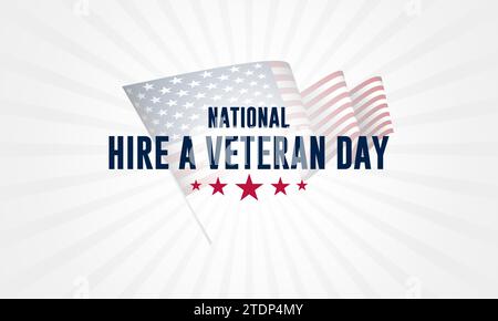 Happy National Hire A Veteran Day Hintergrund Vektor Illustration Stock Vektor