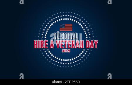 Happy National Hire A Veteran Day Hintergrund Vektor Illustration Stock Vektor