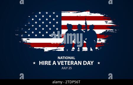 Happy National Hire A Veteran Day Hintergrund Vektor Illustration Stock Vektor