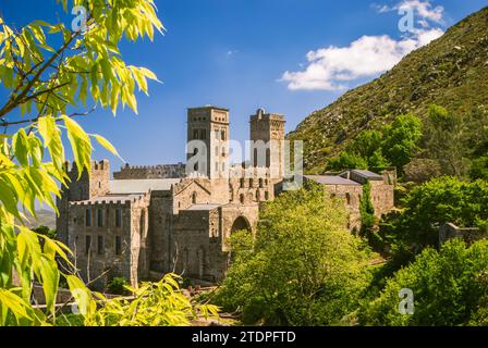 Blick auf das Kloster Sant Pere de Rodes (Katalonien) Stockfoto