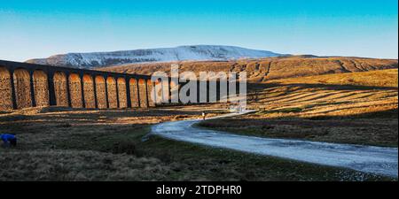 Ribblehead Viadukt in Yorkshire, Stockfoto