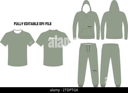 Trainingsanzug Mock-ups Stock Vektor