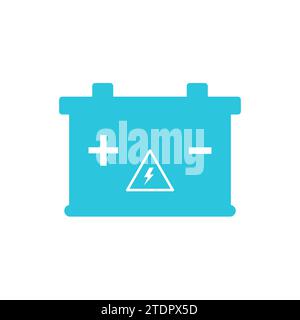 Batterie schwach, Akkumulatorsymbol. Aus blauer Symbolgruppe. Stock Vektor