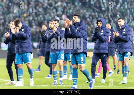 Lissabon, Portugal. Dezember 2023. Dezember 2023. Lissabon, Portugal. Porto Spieler während des Spieltags 14 der Liga Portugal Betclic, Sporting CP gegen FC Porto Credit: Alexandre de Sousa/Alamy Live Newsz Credit: Alexandre de Sousa/Alamy Live News Stockfoto