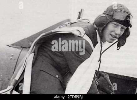 GINGER R LACEY (1917–1989) britischer RAF-Ass-Jagdpilot um 1940 Stockfoto