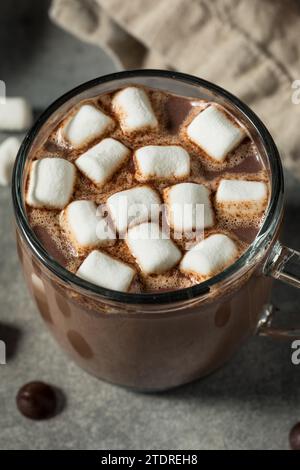 Süßer warmer Kakao mit Marshmallows Stockfoto