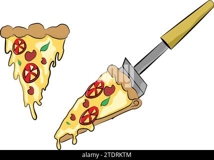 Set Pizzen für Karten Stock Vektor