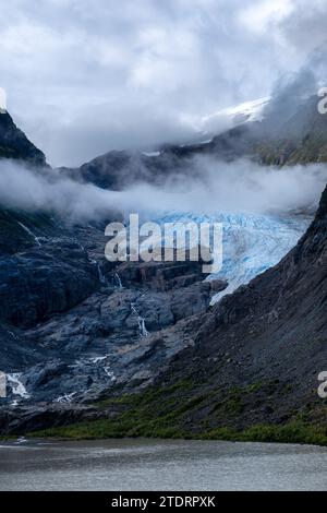 Der Bear Glacier in British Columbia, Kanada, ist ein Gletscher, der am 24,2023. September beobachtet wurde Stockfoto