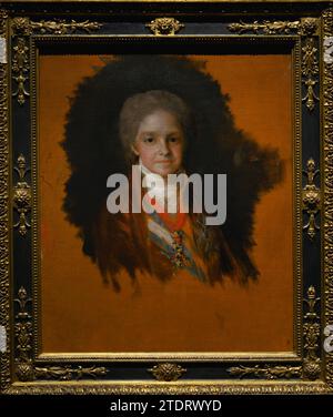 Infante Carlos Maria Isidro de Borbon (1788-1855). Infante von Spanien. Infante Carlos Maria Isidro, 1800, von Francisco de Goya y Lucientes (1746–1828). Öl auf Leinwand, 74 x 60 cm. Prado-Museum. Madrid. Spanien. Stockfoto