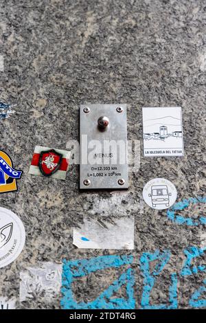 Venus, einer der Planeten von „neun Ansichten“ (Devet pogleda), ein verstecktes Sonnensystem im Maßstab 1:680 000 000 in Zagreb Kroatien; Kunstwerk von Davor Preis Stockfoto