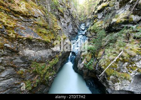 Wasserfall in der Gorner Schlucht in Zermatt, Schweiz Stockfoto