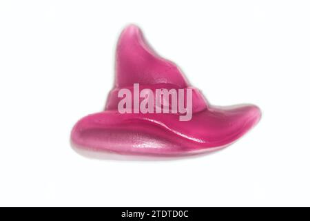 Süßer Hut Kaugummi isoliert auf weiß Stockfoto