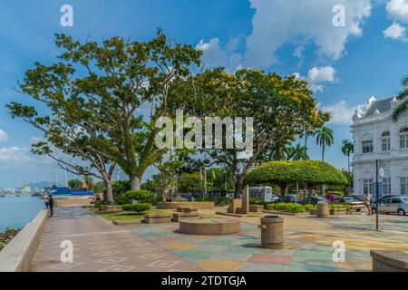 Esplanade, George Town, Penang, Malaysia - 12. März 2018: Die Uferpromenade Esplanade. Stockfoto