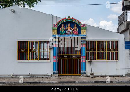 George Town, Penang, Malaysia - 12. März 2018: Der Hindu Padang Kota Ayya Tempel. Stockfoto