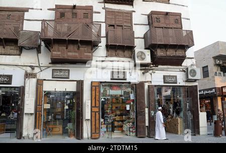 Geschäfte im Souq al Alawi in Dschiddah in Saudi-Arabien Stockfoto