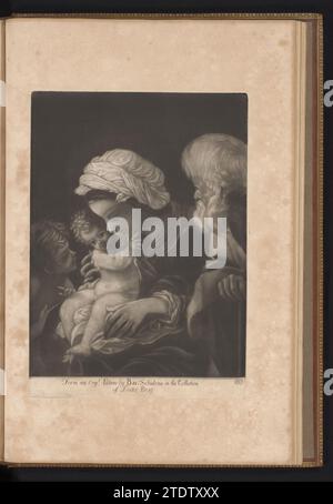 Heilige Familie mit Johannes de Boper, William Baillie, nach Bartolomeo Schedoni, 1753–1810 Heilige Familie mit Maria, die das Christuskind auf ihrem Schoß hat. Mit Josef rechts, auf einen Stock gestützt, und links Johannes der Täufer als Kind. Der Ausdruck ist Teil eines Albums. Papier, das die Heilige Familie mit Maria ätzt, die das Christuskind auf ihrem Schoß hat. Mit Josef rechts, auf einen Stock gestützt, und links Johannes der Täufer als Kind. Der Ausdruck ist Teil eines Albums. Papierätzung Stockfoto