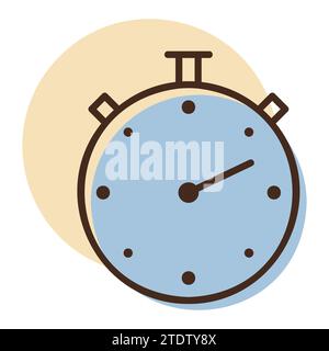 Vektorsymbol Stoppuhr oder Stoppuhr. Diagrammsymbol für Fitness und Gewichtsverlust Website und Apps Design, Logo, App, UI Stock Vektor
