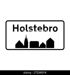 Holstebro City Straßenschild in Dänemark Stockfoto