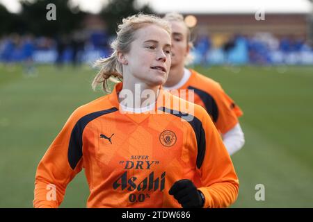 Everton FC gegen Manchester City – Barclays Women’s Super League LIVERPOOL, ENGLAND – 17. DEZEMBER: Julie blakstad aus Manchester City beim Barclays Women’s Super League Spiel zwischen Everton FC und Manchester City im Walton Hall Park am 17. Dezember 2023 in Liverpool. (Foto Alan Edwards für F2images) Stockfoto