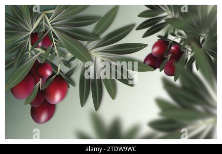 OLIVE TRANCH, VIOLETTE OLIVEN Stock Vektor