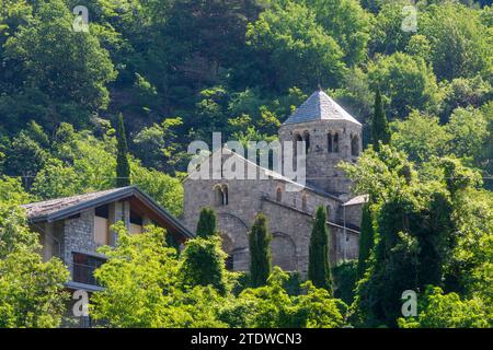 Capo di Ponte: Abtei Monastero di San Salvatore, romanische Architektur in Brescia, Lombardei, Italien Stockfoto