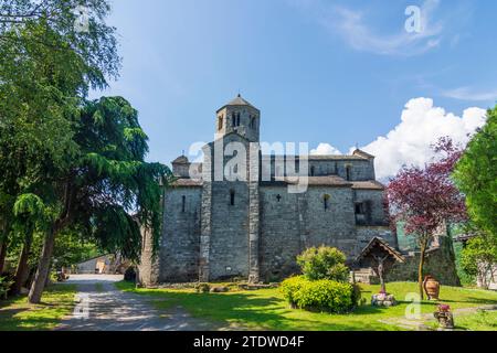 Capo di Ponte: Abtei Monastero di San Salvatore, romanische Architektur in Brescia, Lombardei, Italien Stockfoto