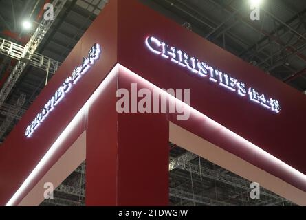SHANGHAI, CHINA - 6. NOVEMBER 2023 - Foto vom 6. November 2023 zeigt Christies Stand auf der 6. China International Import Expo in Shanghai, CH Stockfoto