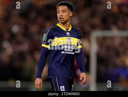 Burslem, Großbritannien. Dezember 2023. Samuel Silvera von Middlesbrough während des Carabao Cup-Spiels im Vale Park, Burslem. Der Bildnachweis sollte lauten: Andrew Yates/Sportimage Credit: Sportimage Ltd/Alamy Live News Stockfoto